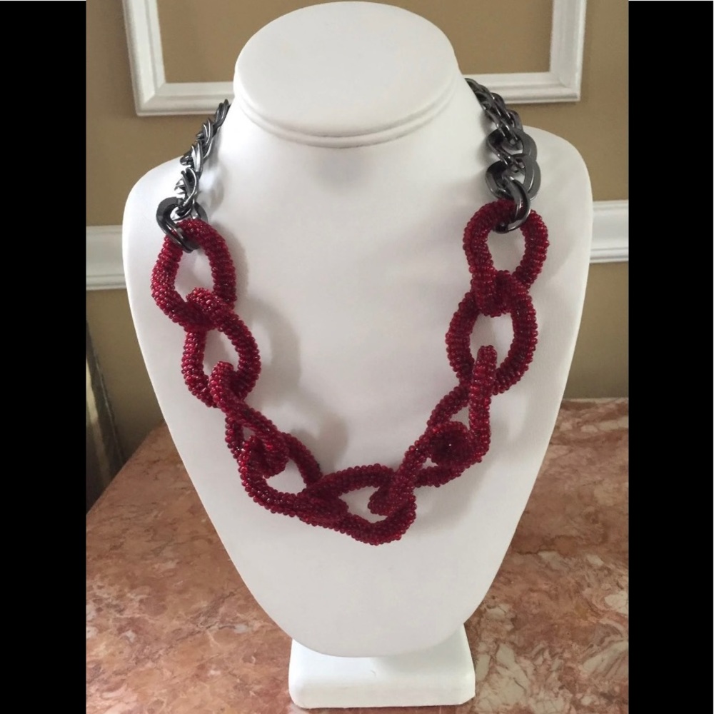 TALBOTS Chunky Chain Link Statement Choker/Necklace